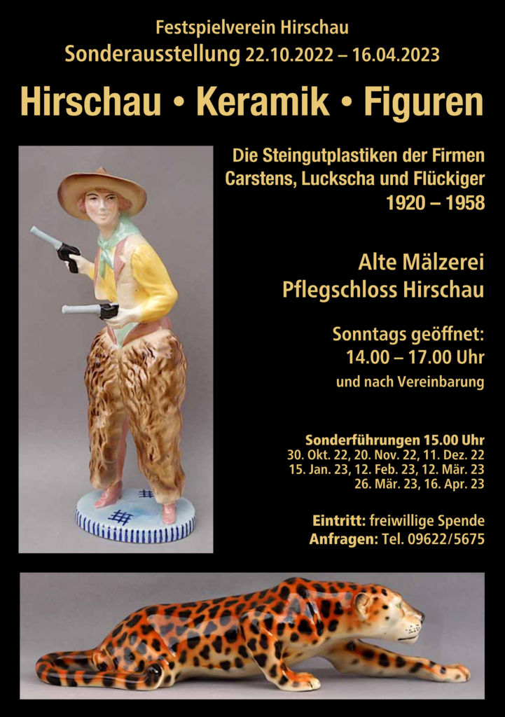 Plakat Sonderausstellung Hirschau Keramik Figuren