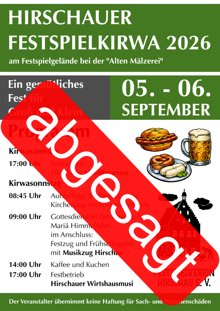 Festspielkirwa 2026 abgesagt wegen zeitgleicher Veranstaltung auf demselben Gelände.